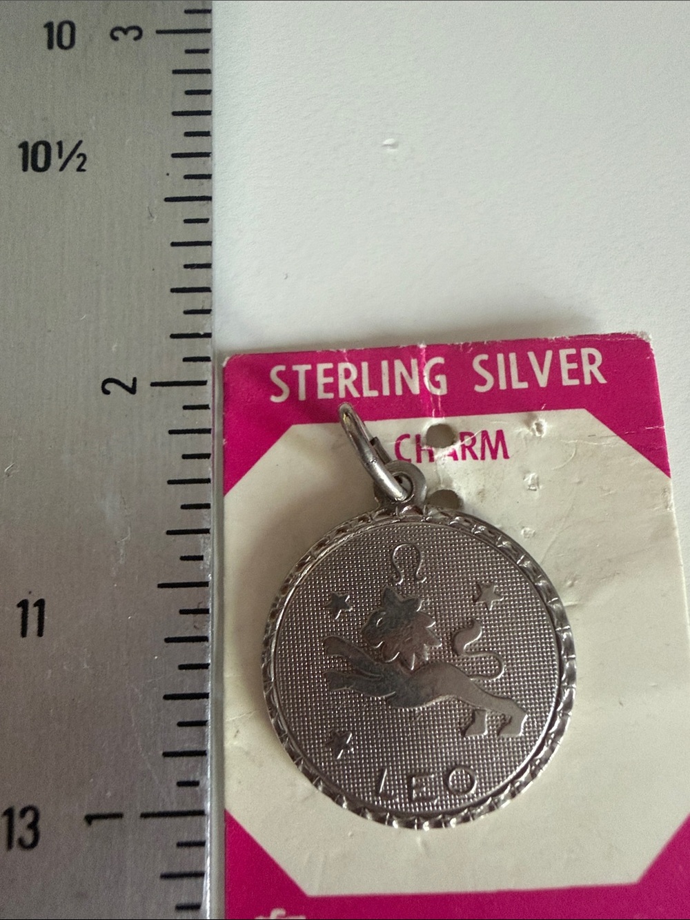 Sterling Silver Leo Zodiac Charm - Silver